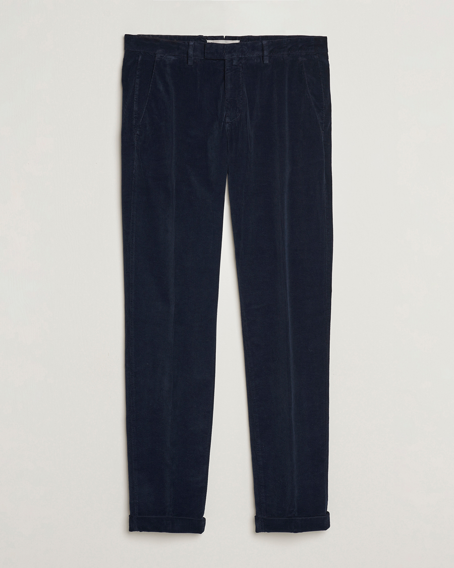 Uomini | Pantaloni | Briglia 1949 | Slim Fit Corduroy Trousers Navy