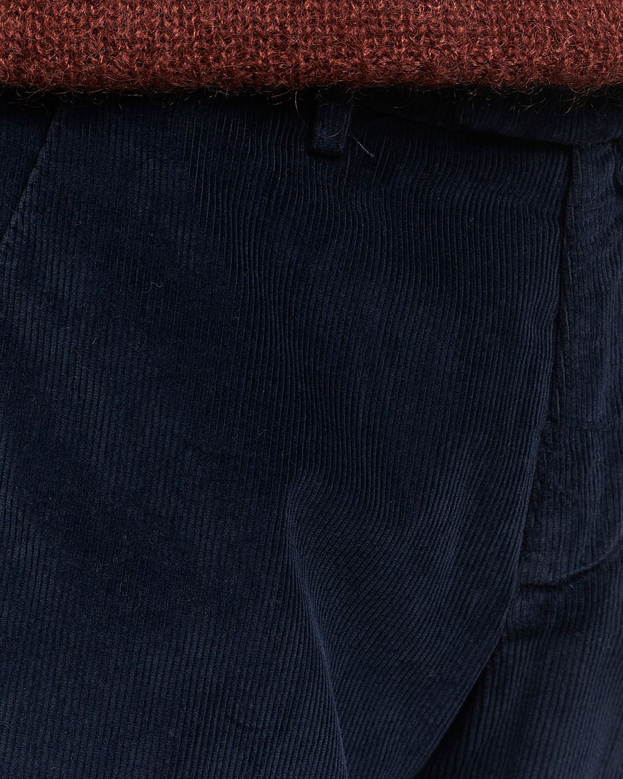 Uomini | Pantaloni | Briglia 1949 | Slim Fit Corduroy Trousers Navy