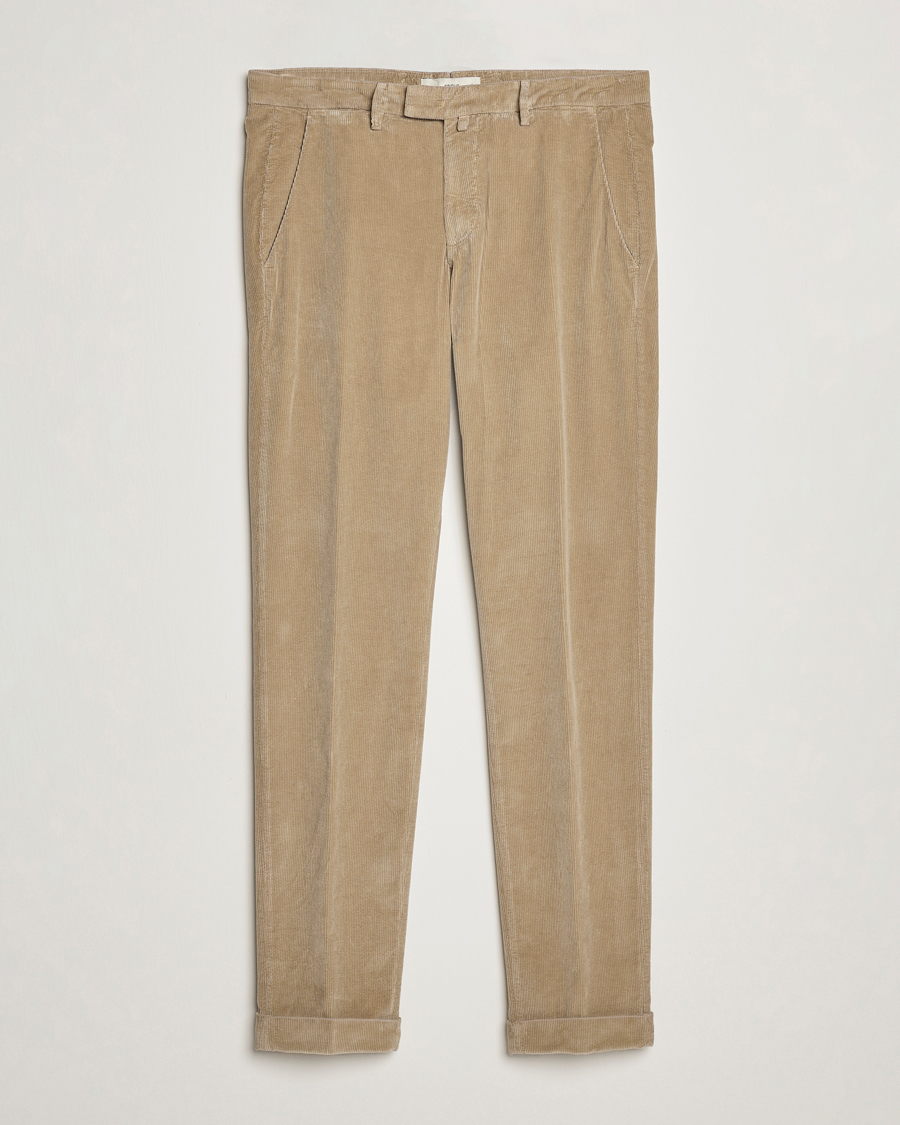 Uomini | Pantaloni | Briglia 1949 | Slim Fit Corduroy Trousers Beige