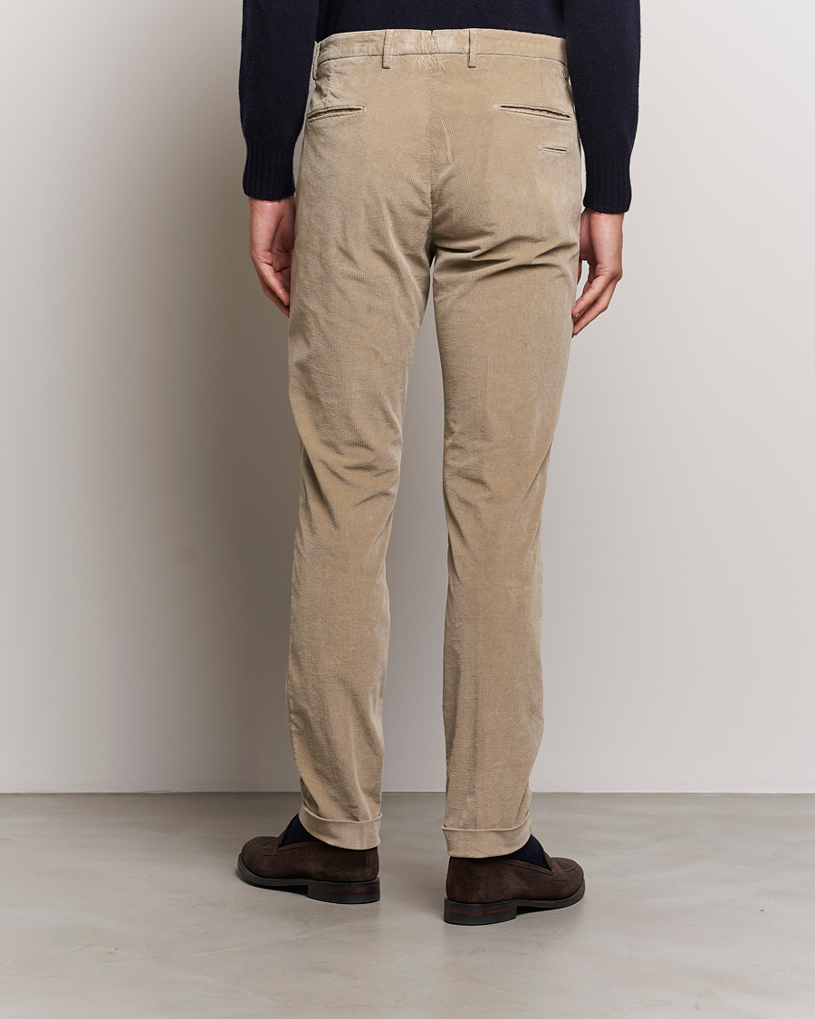 Uomini | Pantaloni | Briglia 1949 | Slim Fit Corduroy Trousers Beige