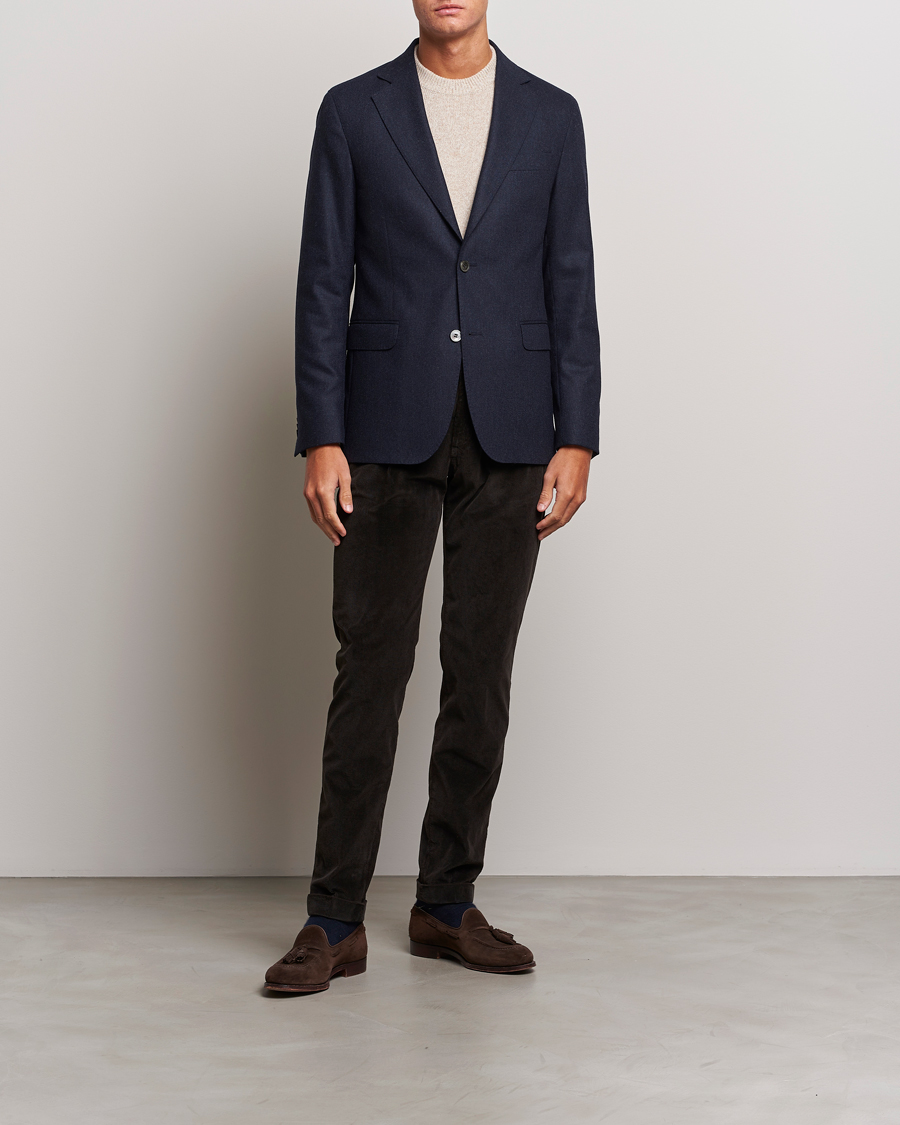 Uomini | Pantaloni | Briglia 1949 | Slim Fit Corduroy Trousers Dark Brown