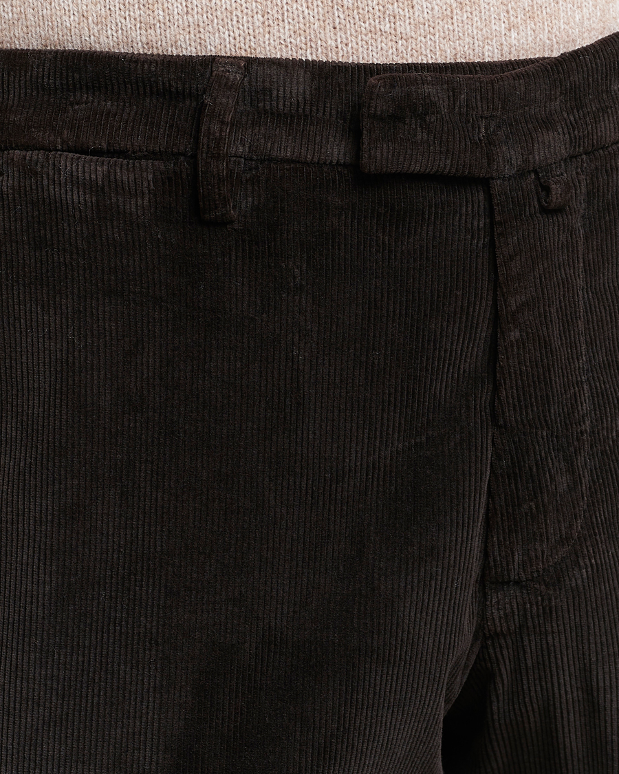 Uomini | Pantaloni | Briglia 1949 | Slim Fit Corduroy Trousers Dark Brown