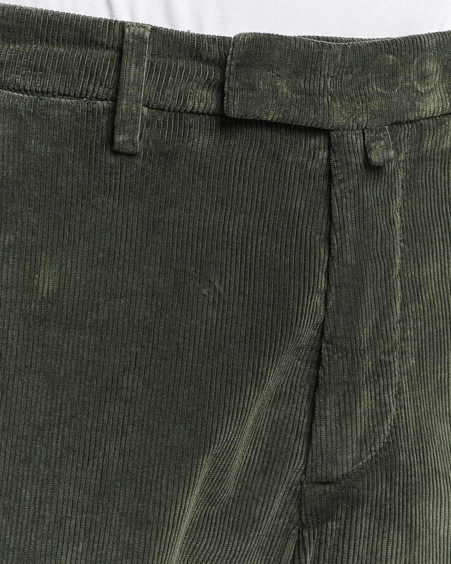 Uomini | Pantaloni | Briglia 1949 | Slim Fit Corduroy Trousers Dark Green