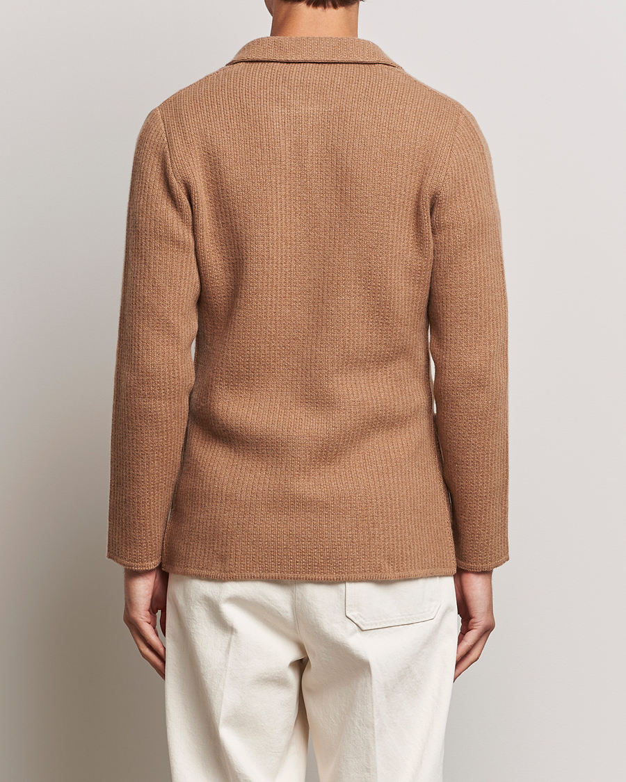 Uomini | Blazers | Lardini | Knitted Cashmere Blazer Beige