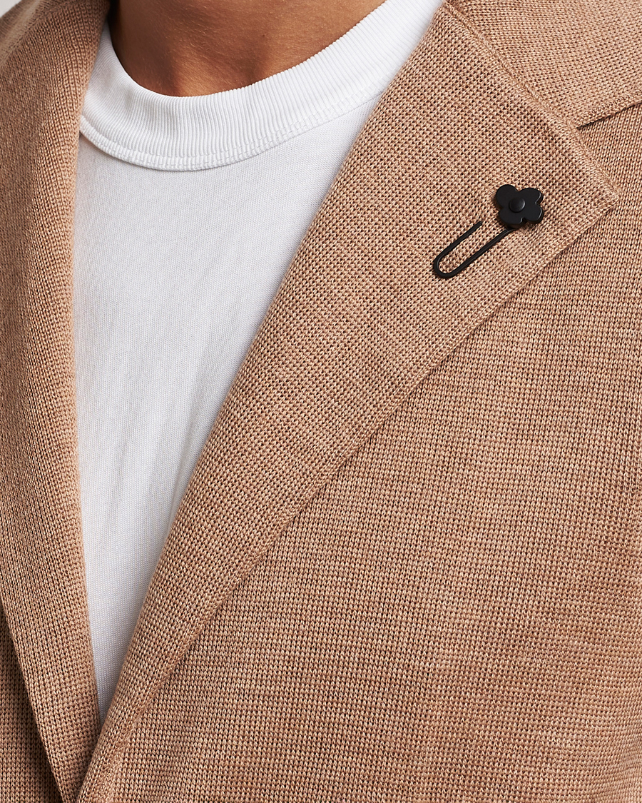 Uomini | Blazers | Lardini | Knitted Wool Blazer Beige