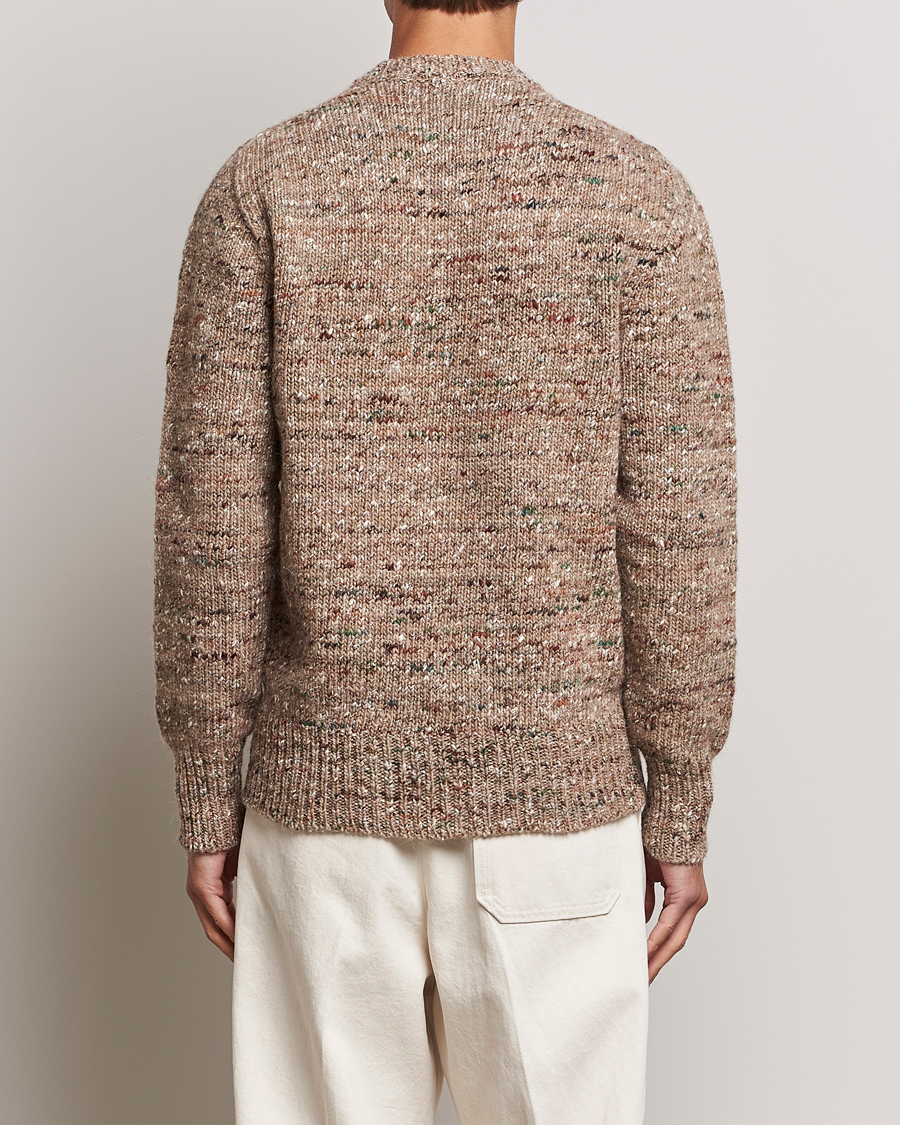 Uomini | Maglieria | Lardini | Wool/Alpaca/Silk Boucle Roundneck Beige
