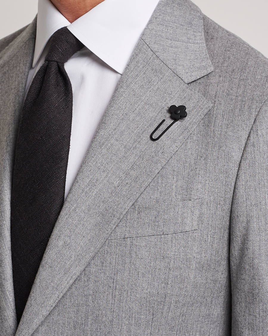Uomini | Blazers | Lardini | Wool/Cashmerer Flanell Blazer Light Grey