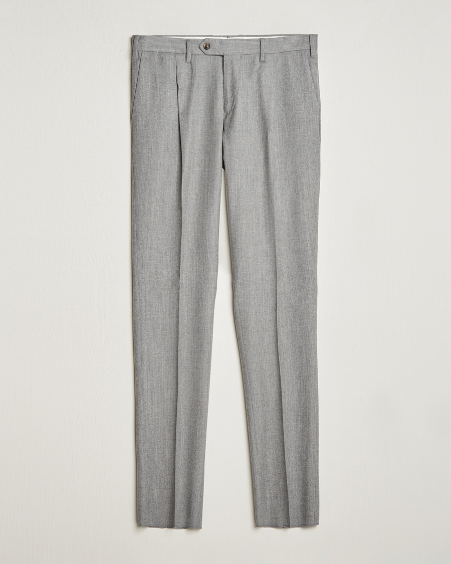 Uomini | Pantaloni | Lardini | Wool/Cashmere One Pleat Trousers Light Grey