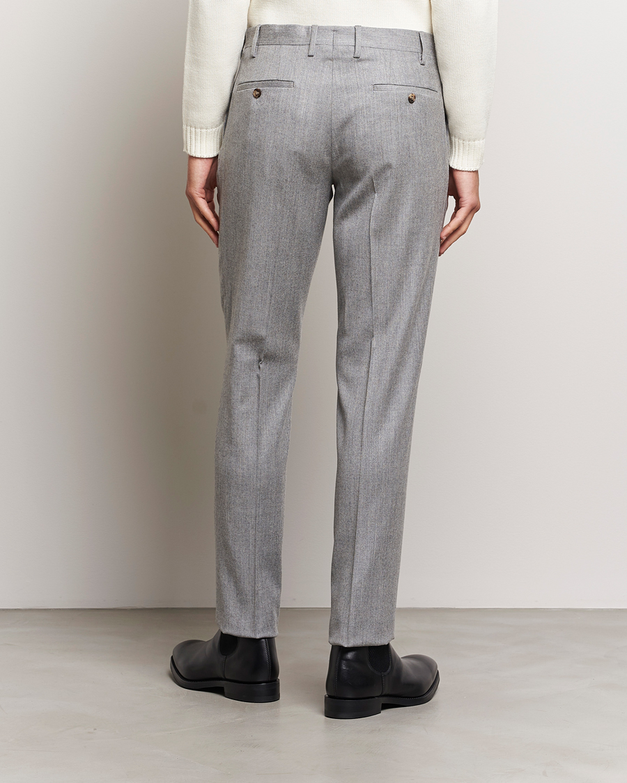 Uomini | Pantaloni | Lardini | Wool/Cashmere One Pleat Trousers Light Grey