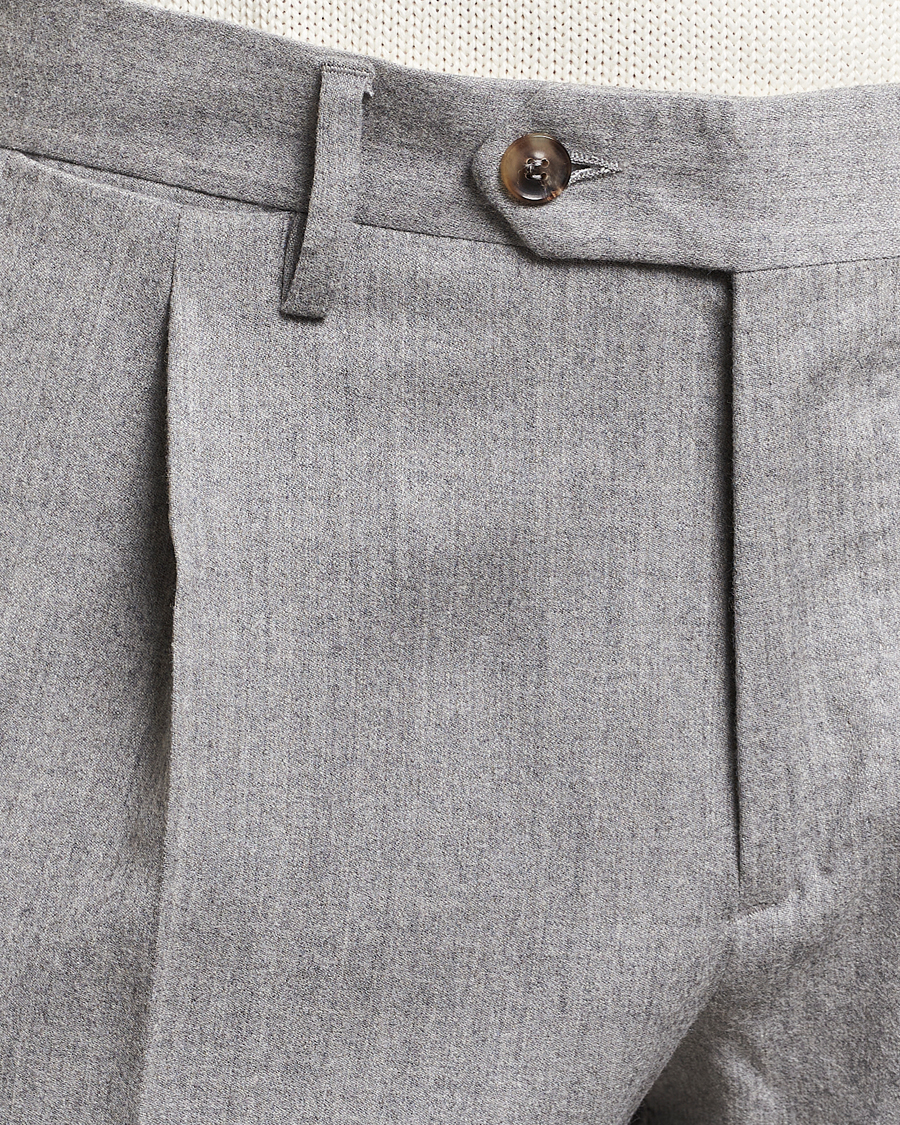 Uomini | Pantaloni | Lardini | Wool/Cashmere One Pleat Trousers Light Grey