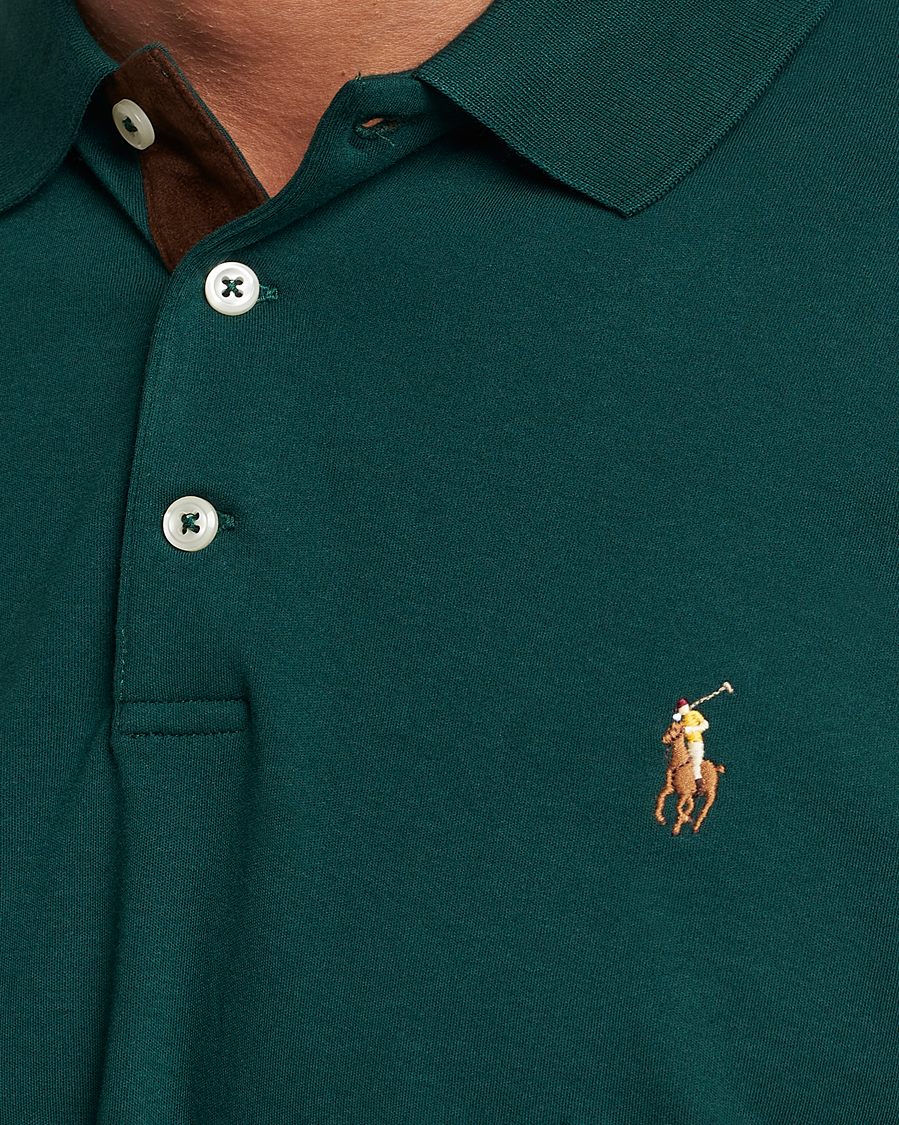 Uomini | Maglieria | Polo Ralph Lauren | Luxury Pima Cotton Long Sleeve Polo Hunt Club Green