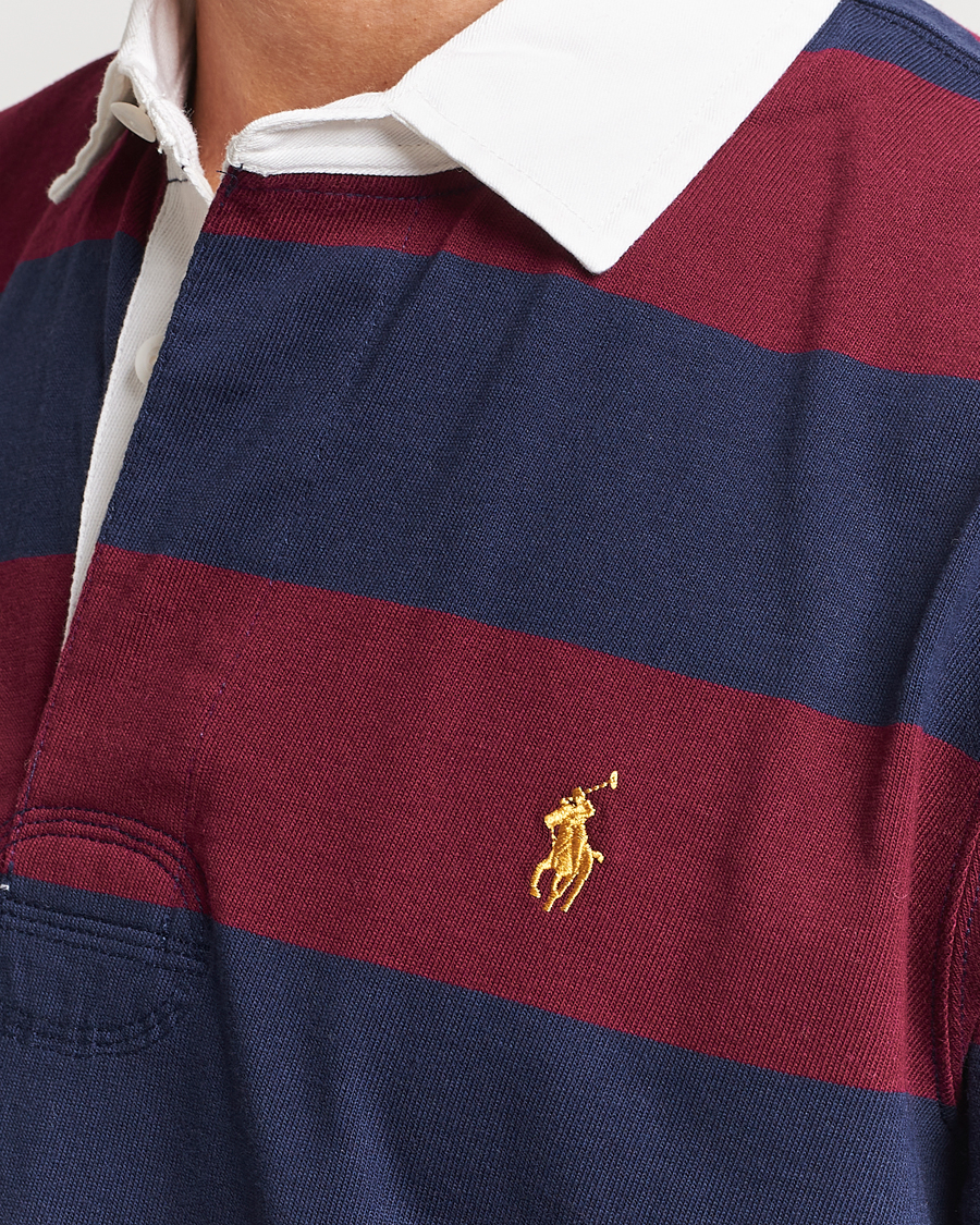 Uomini | Maglieria | Polo Ralph Lauren | Jersey Striped Rugger Navy/Wine