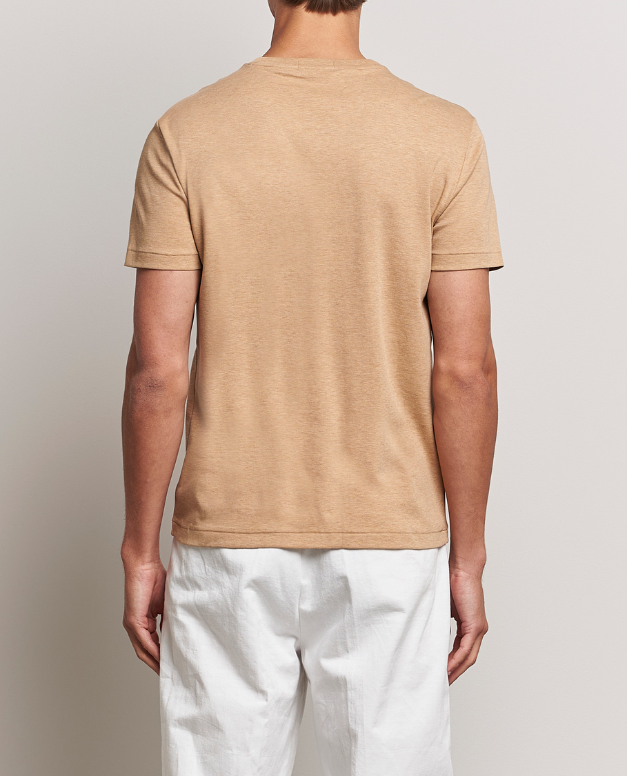 Uomini | T-shirt | Polo Ralph Lauren | Luxury Pima Cotton Crew Neck T-Shirt Camel Heather