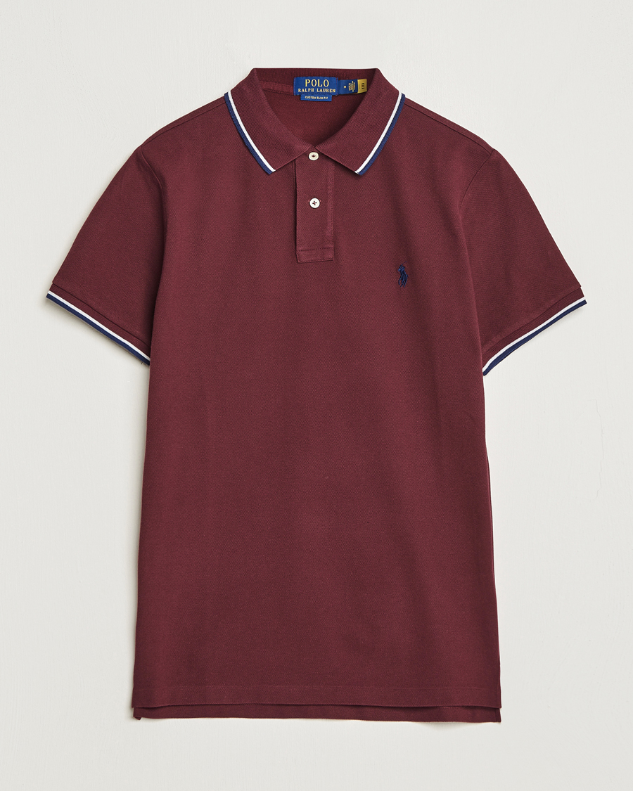 Uomini | Polo | Polo Ralph Lauren | Custom Slim Fit Piped Polo Harvard Wine