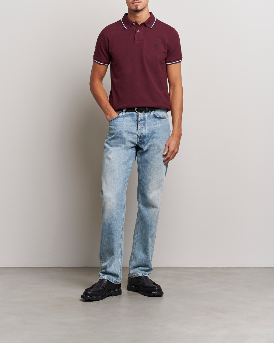 Uomini | Polo | Polo Ralph Lauren | Custom Slim Fit Piped Polo Harvard Wine