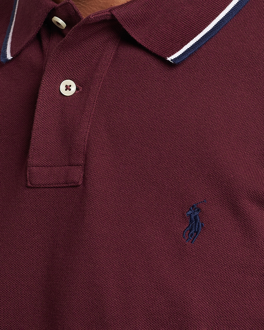 Uomini | Polo | Polo Ralph Lauren | Custom Slim Fit Piped Polo Harvard Wine