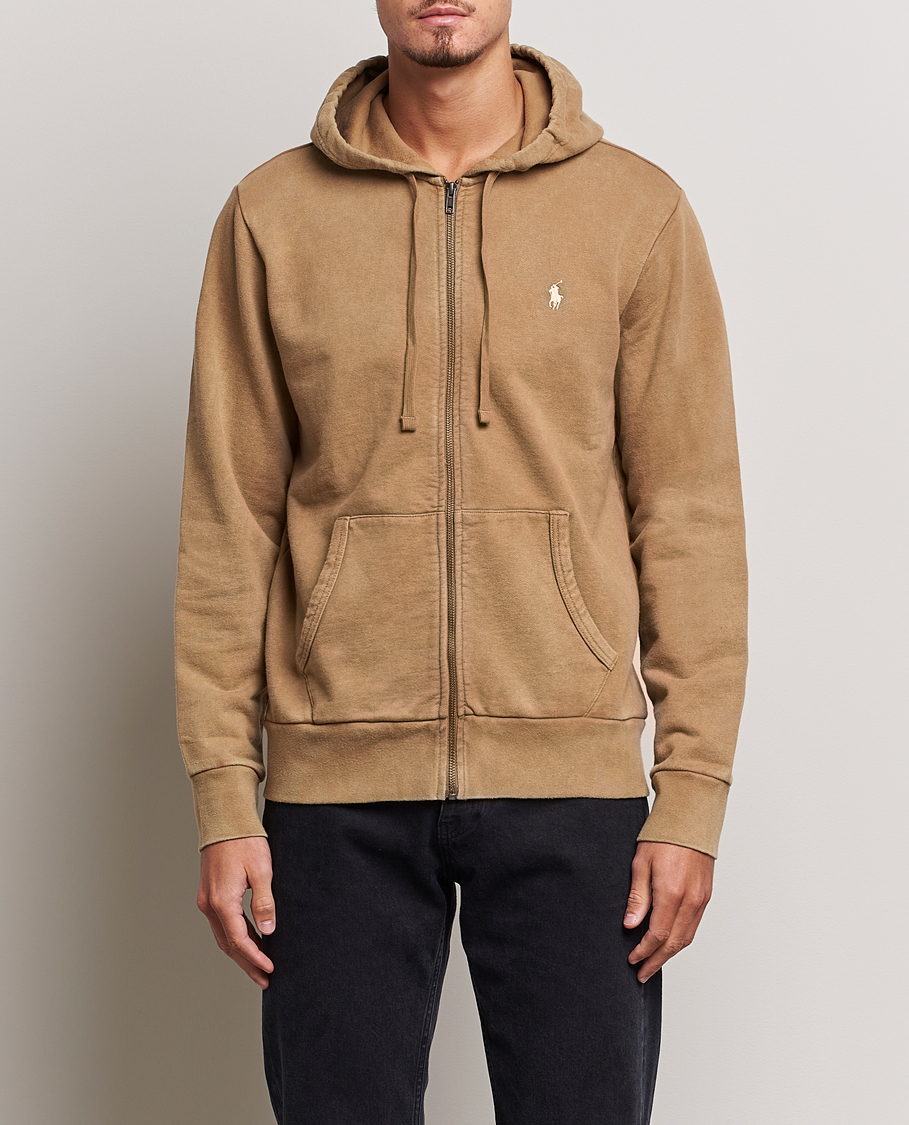 Uomini | Maglieria | Polo Ralph Lauren | Loopback Full Zip Hoodie Rustic Tan