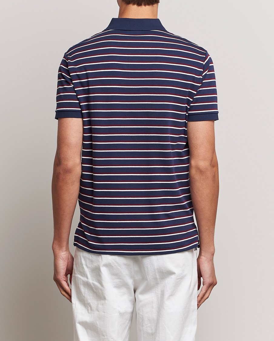 Uomini | Polo | Polo Ralph Lauren | Luxury Pima Cotton Striped Polo French Navy/White