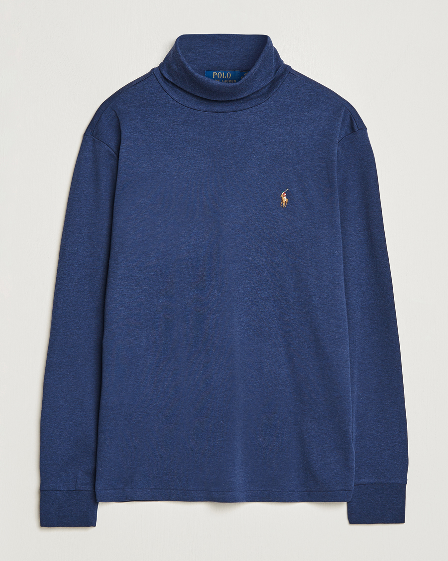 Uomini | Maglieria | Polo Ralph Lauren | Luxury Pima Cotton Rollneck Spring Navy Heather