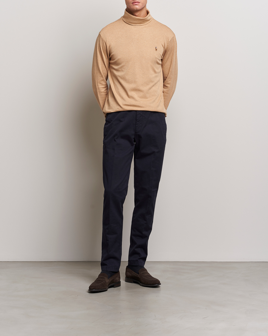 Uomini | Maglieria | Polo Ralph Lauren | Luxury Pima Cotton Rollneck Camel Heather