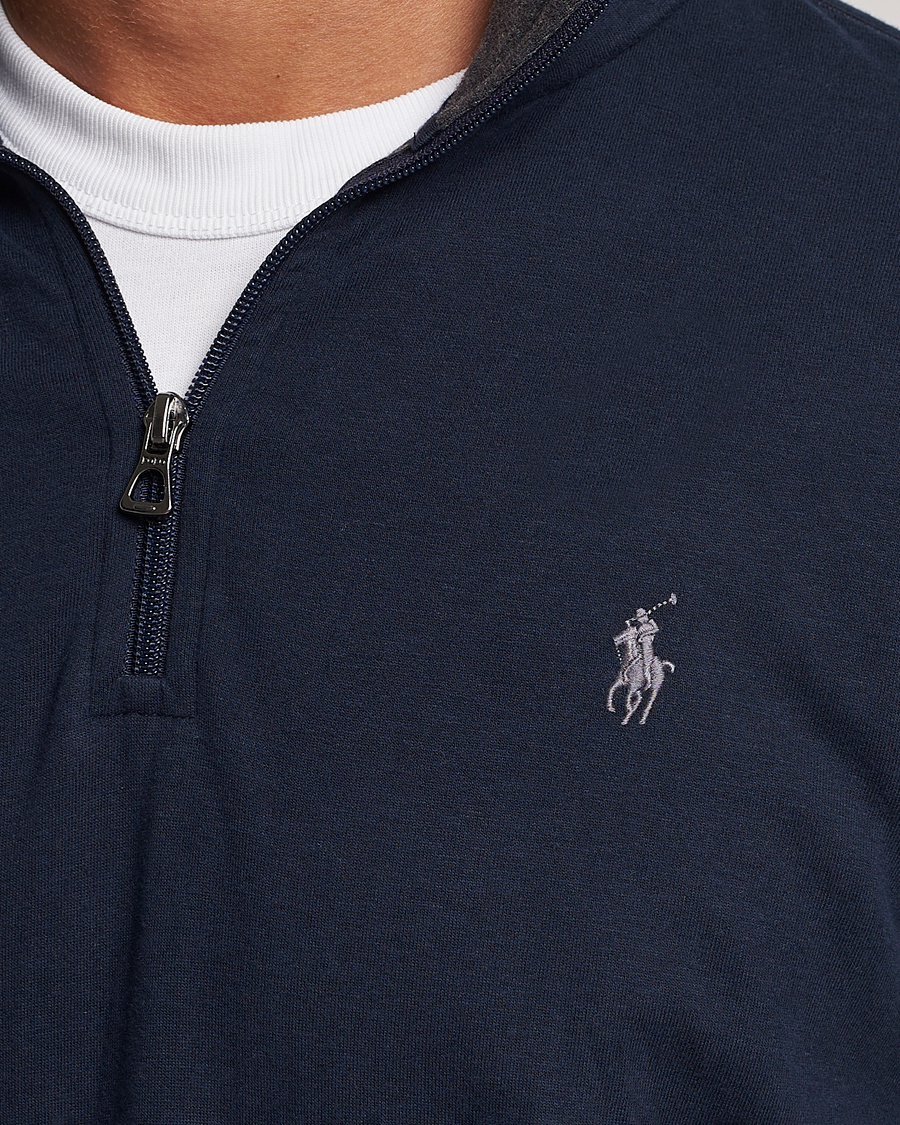 Uomini | Maglieria | Polo Ralph Lauren | Double Knit Half-Zip Sweater Aviator Navy