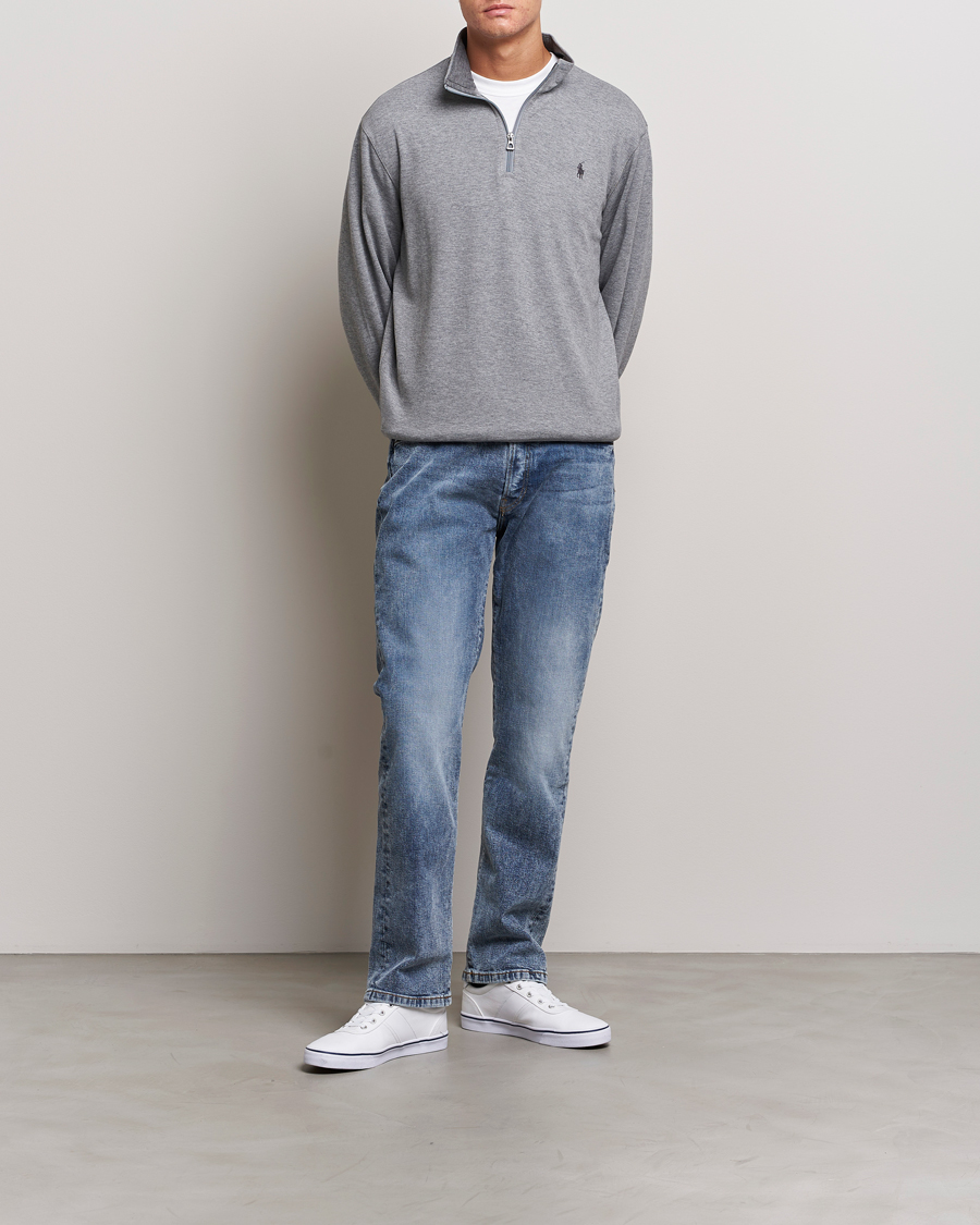 Uomini | Maglieria | Polo Ralph Lauren | Tech Double Knit Half Zip Steel Heather