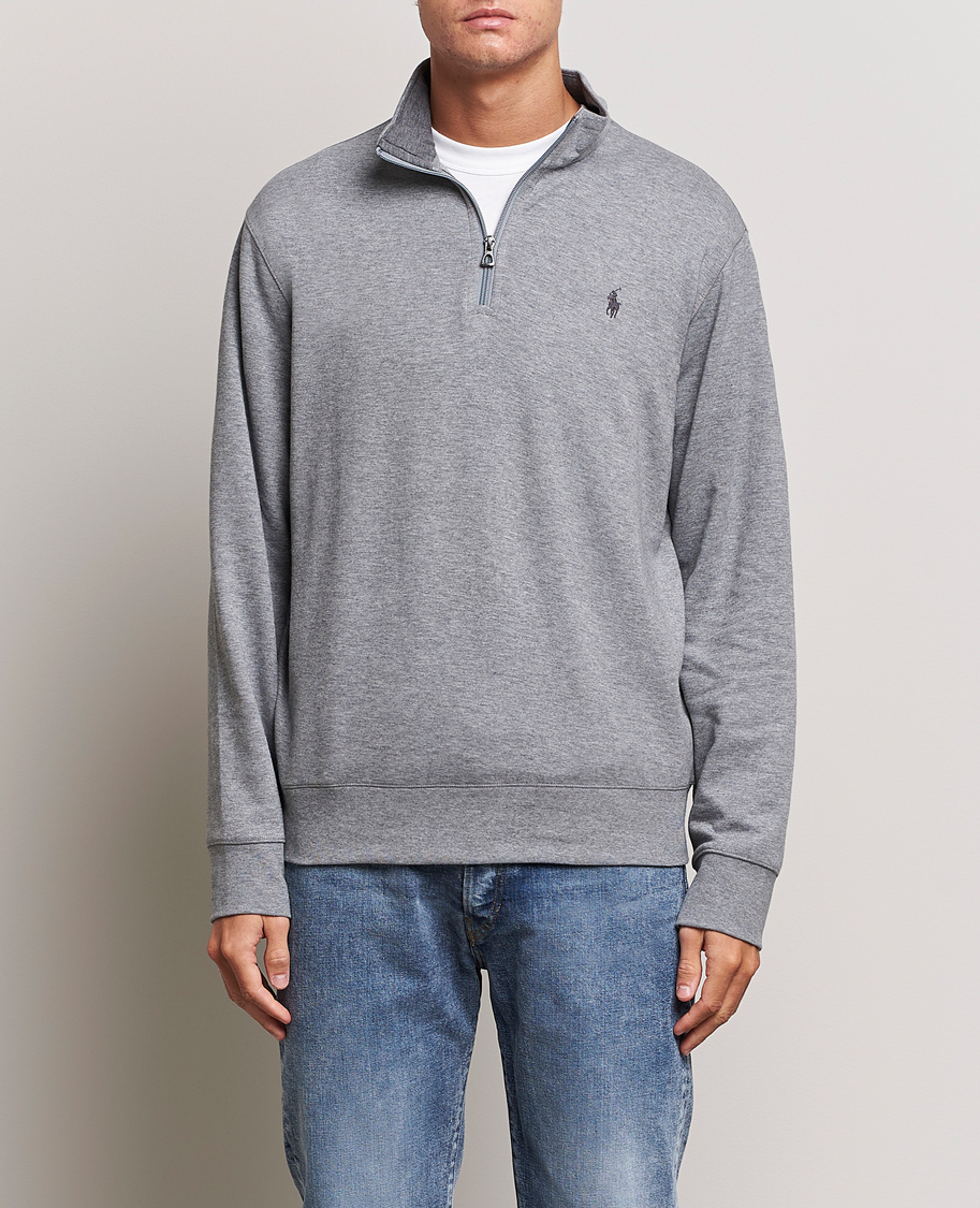 Uomini | Maglieria | Polo Ralph Lauren | Tech Double Knit Half Zip Steel Heather