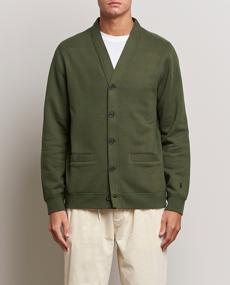 Uomini | Maglieria | Polo Ralph Lauren | RL Fleece Cardigan Armadillo Green