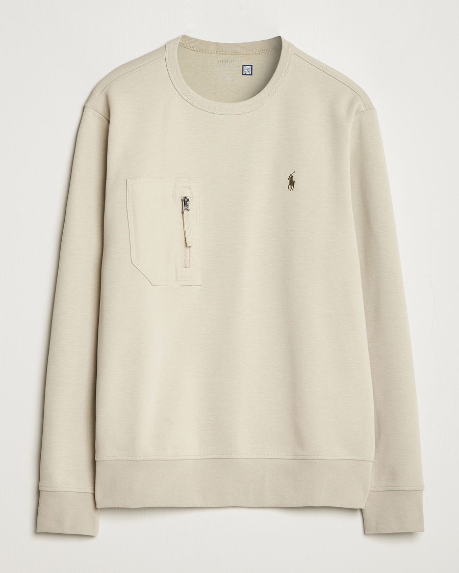 Uomini | Maglieria | Polo Ralph Lauren | Double Knit Pocket Sweatshirt Classic Stone