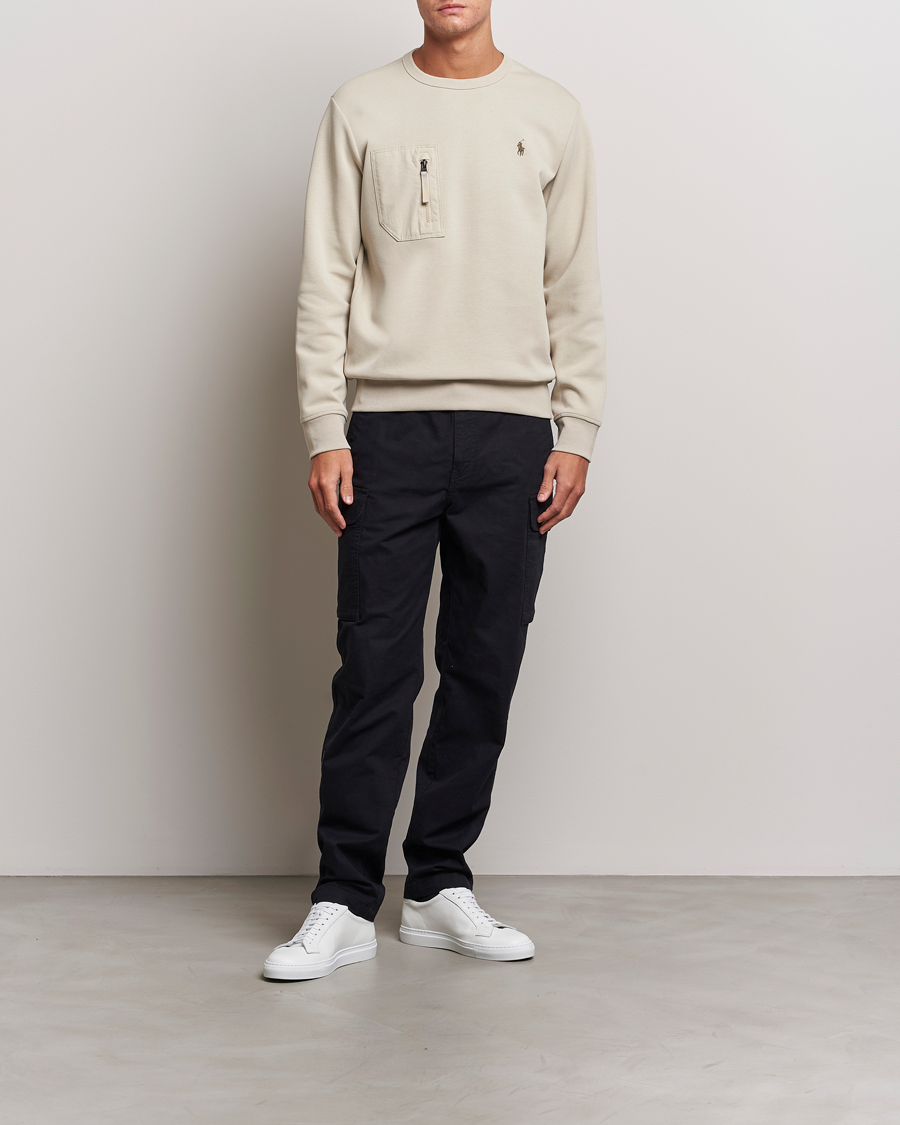 Uomini | Maglieria | Polo Ralph Lauren | Double Knit Pocket Sweatshirt Classic Stone