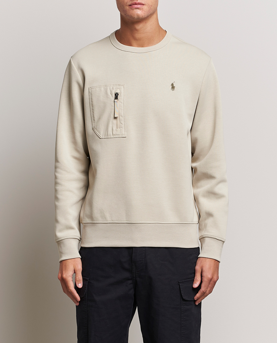 Uomini | Maglieria | Polo Ralph Lauren | Double Knit Pocket Sweatshirt Classic Stone