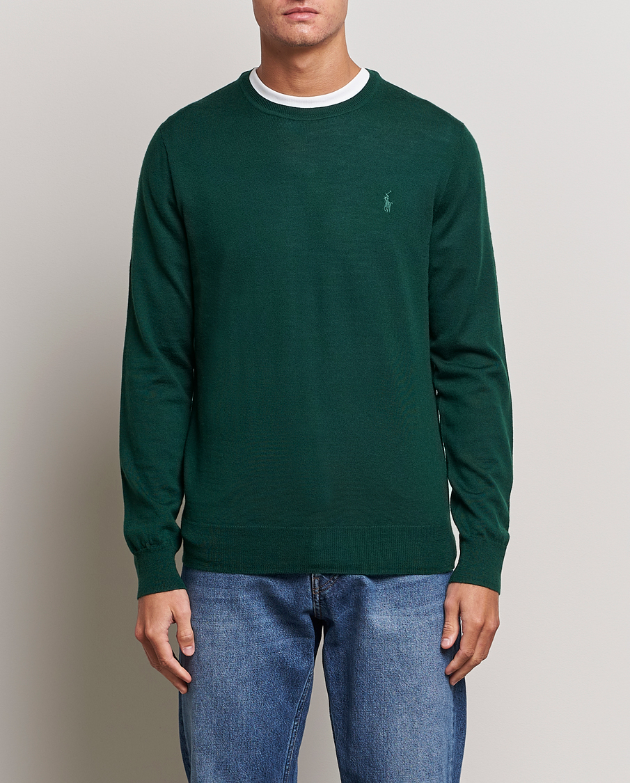 Uomini | Maglieria | Polo Ralph Lauren | Merino Crew Neck Pullover Hunt Club Green