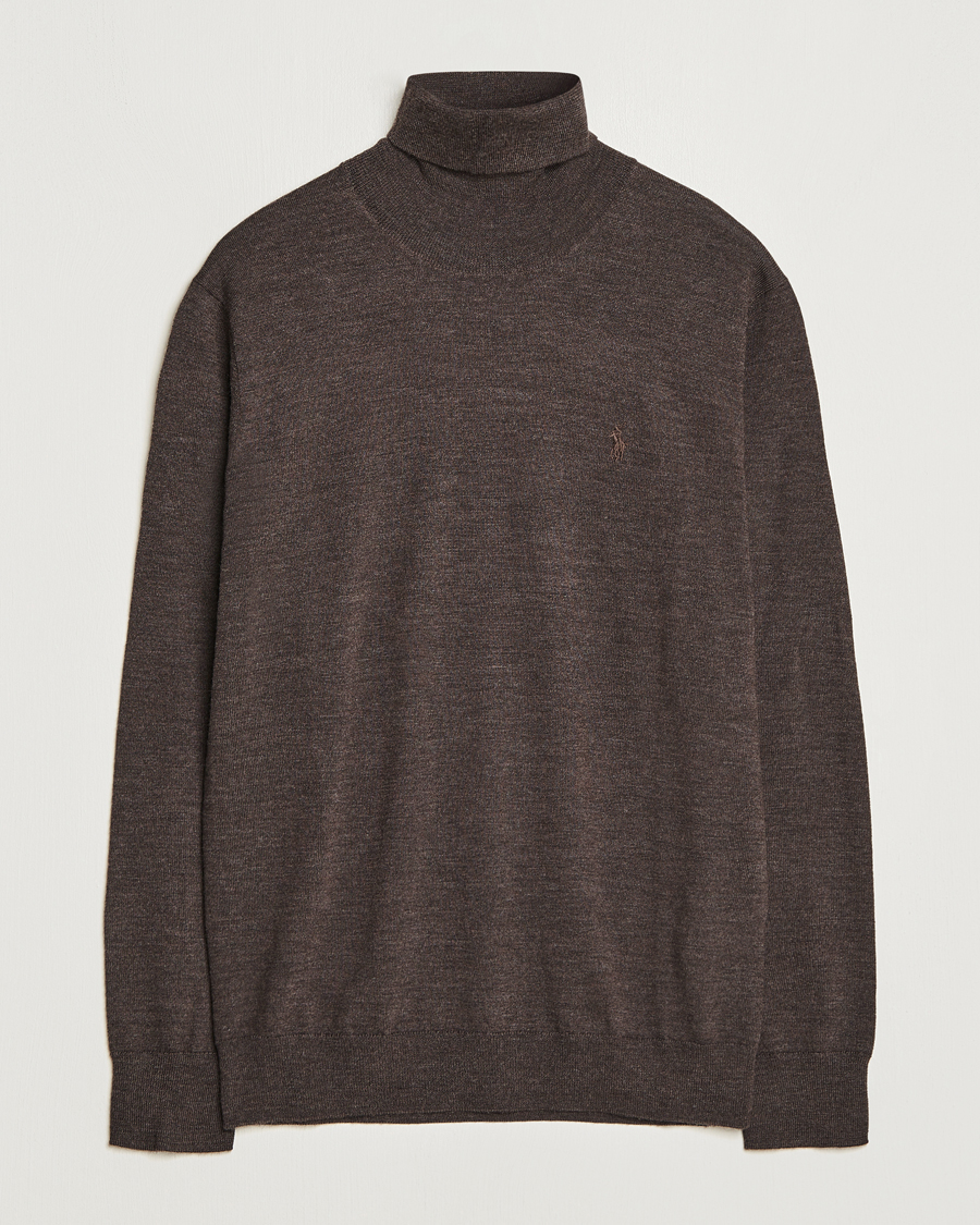 Uomini | Maglieria | Polo Ralph Lauren | Merino Knitted Rollneck Brown Heather