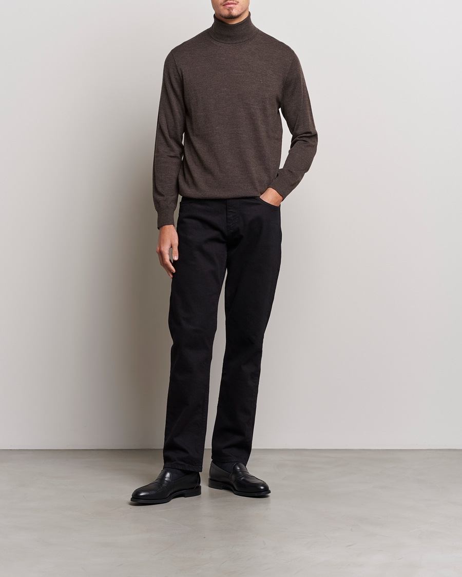 Uomini | Maglieria | Polo Ralph Lauren | Merino Knitted Rollneck Brown Heather