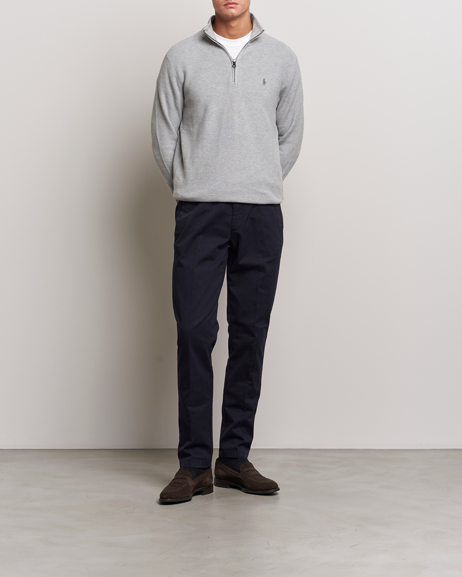 Uomini | Maglieria | Polo Ralph Lauren | Textured Half Zip Andover Heather