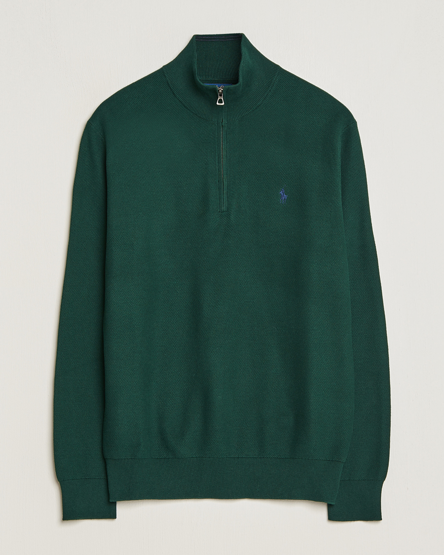 Uomini | Maglieria | Polo Ralph Lauren | Textured Half Zip Hunt Club Green