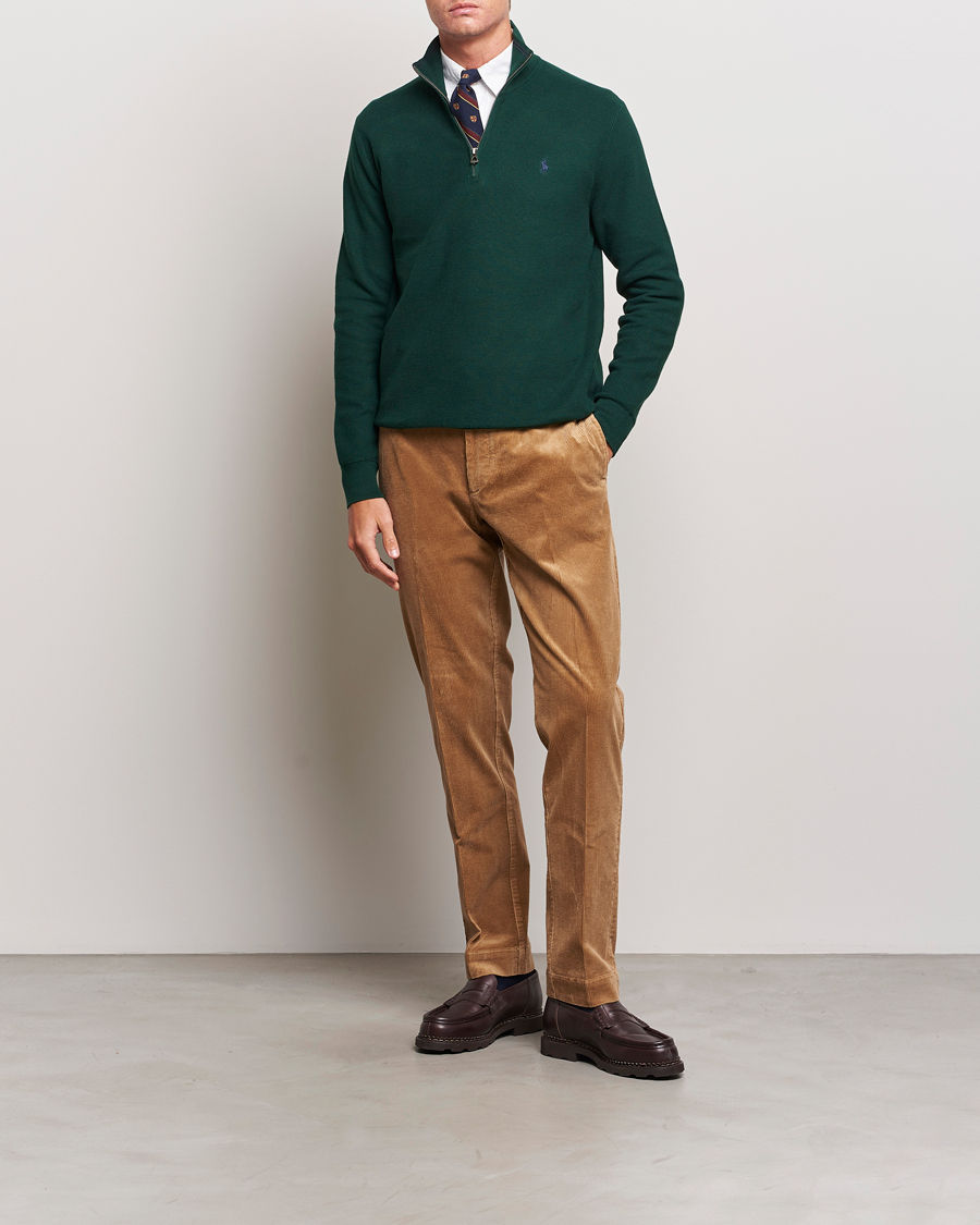 Uomini | Maglieria | Polo Ralph Lauren | Textured Half Zip Hunt Club Green