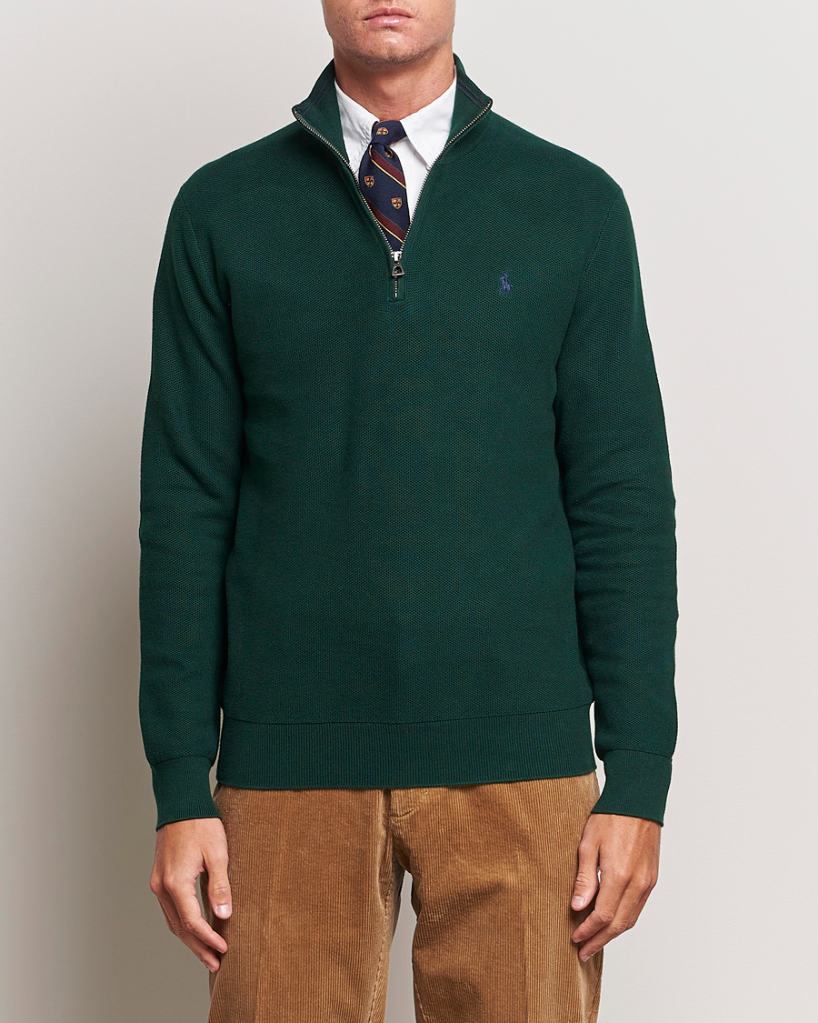 Uomini | Maglieria | Polo Ralph Lauren | Textured Half Zip Hunt Club Green