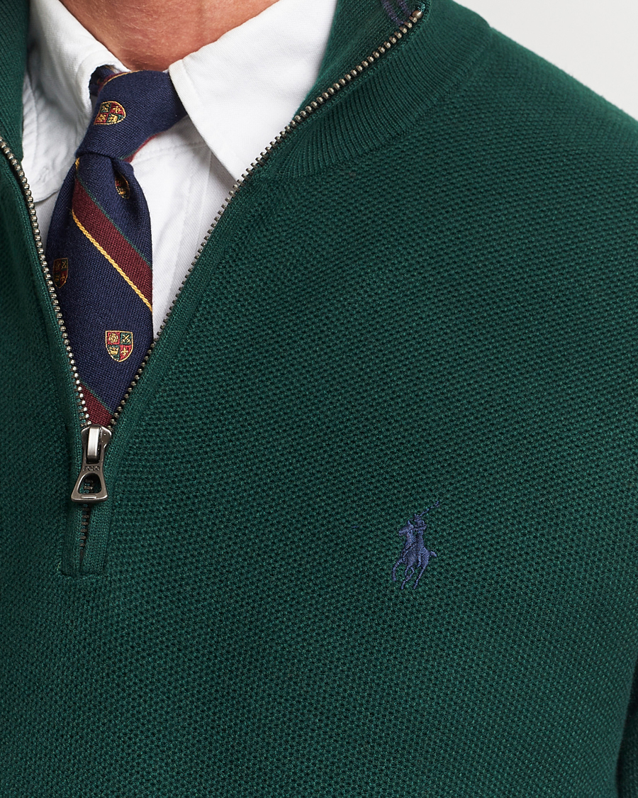 Uomini | Maglieria | Polo Ralph Lauren | Textured Half Zip Hunt Club Green