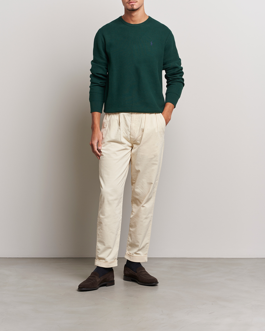 Uomini | Maglieria | Polo Ralph Lauren | Textured Crew Neck Sweater Hunt Club Green