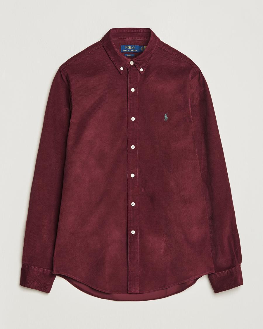 Uomini | Camicie | Polo Ralph Lauren | Slim Fit Corduroy Shirt Harvard Wine