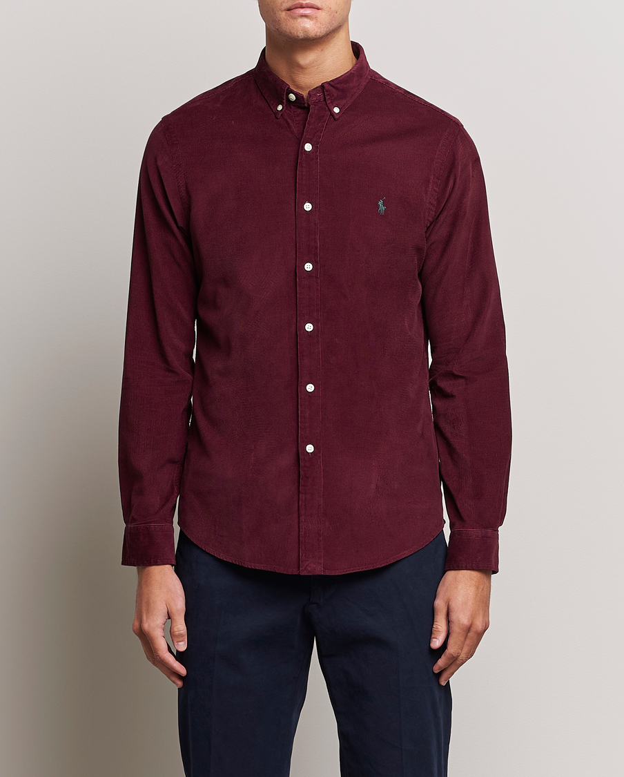 Uomini | Camicie | Polo Ralph Lauren | Slim Fit Corduroy Shirt Harvard Wine