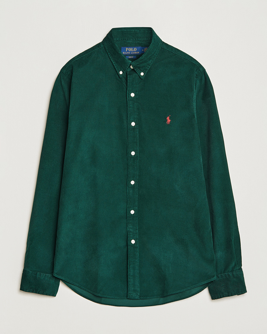 Uomini | Camicie | Polo Ralph Lauren | Slim Fit Corduroy Shirt Hunt Club Green