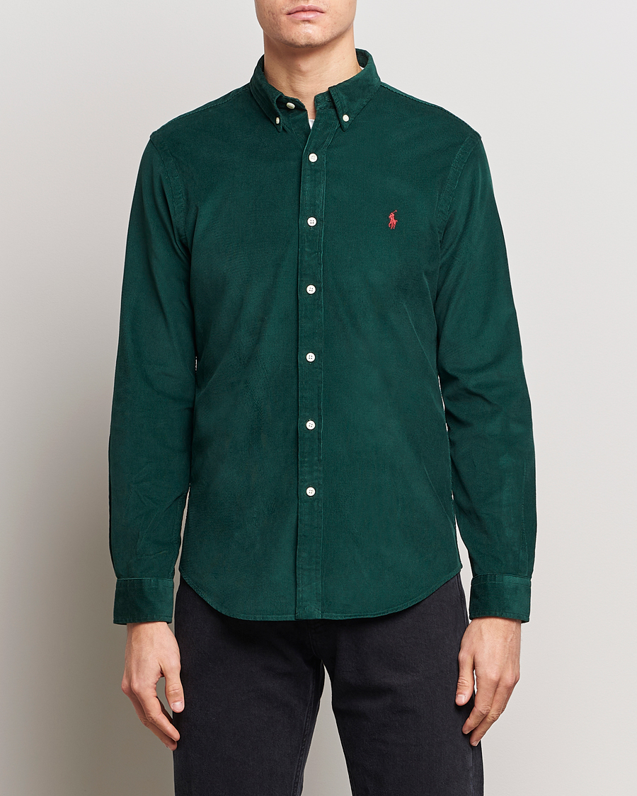Uomini | Camicie | Polo Ralph Lauren | Slim Fit Corduroy Shirt Hunt Club Green