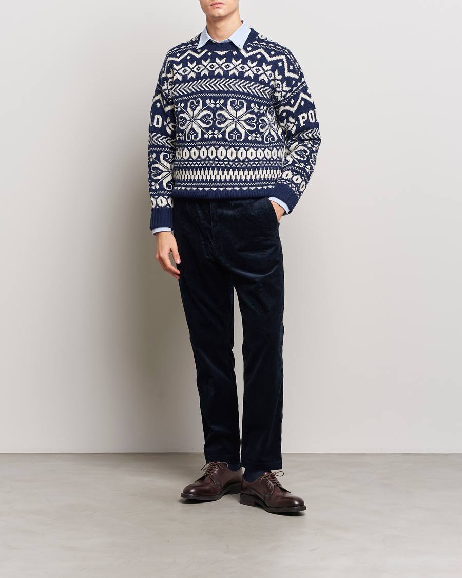 Uomini | Pantaloni | Polo Ralph Lauren | Prepster Corduroy Drawstring Pants Aviator Navy