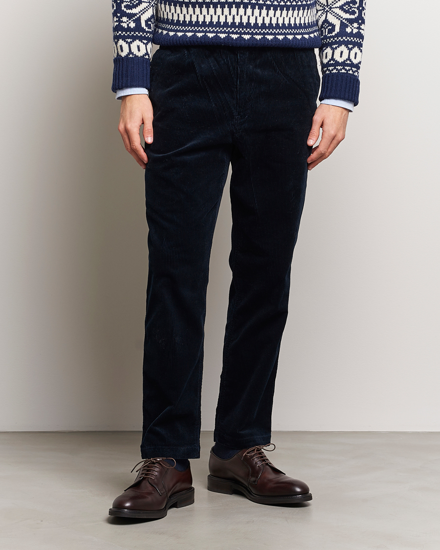 Uomini | Pantaloni | Polo Ralph Lauren | Prepster Corduroy Drawstring Pants Aviator Navy