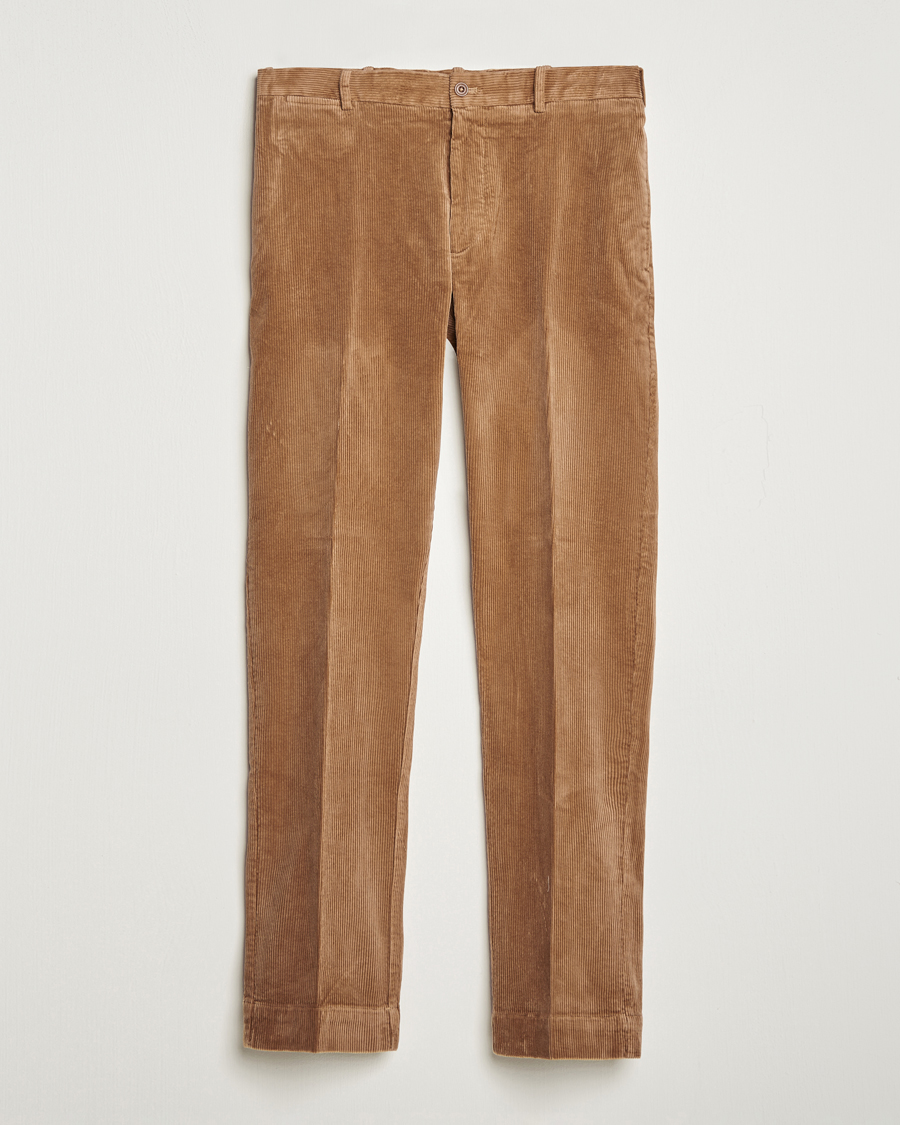 Uomini | Pantaloni | Polo Ralph Lauren | Corduroy Pleated Trousers Rustic Tan