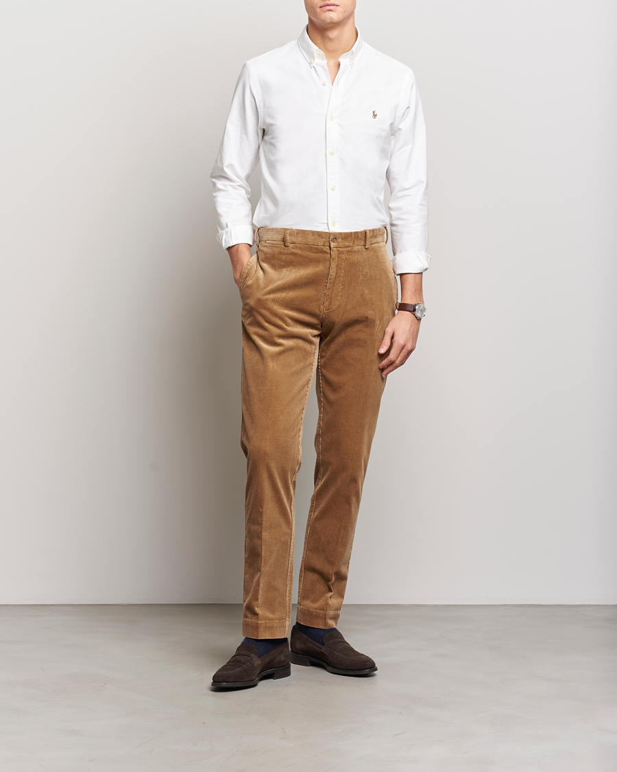 Uomini | Pantaloni | Polo Ralph Lauren | Corduroy Pleated Trousers Rustic Tan