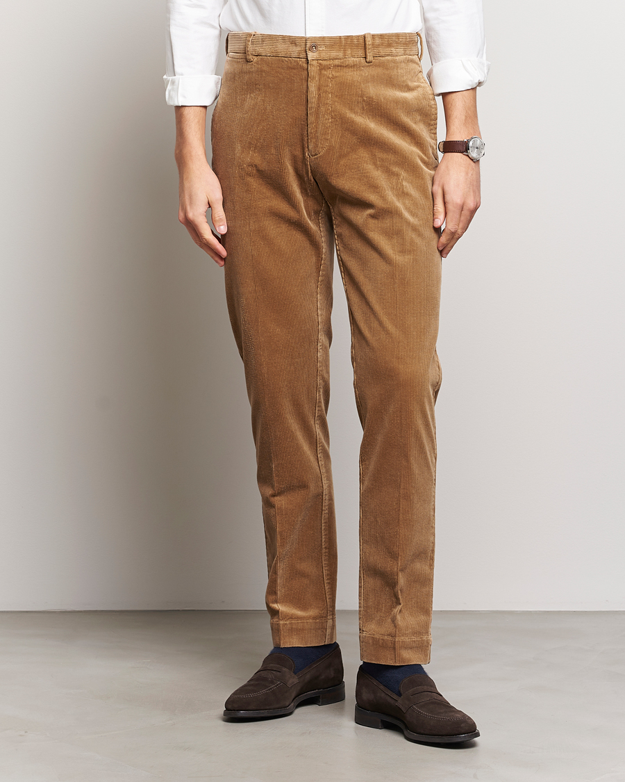 Uomini | Pantaloni | Polo Ralph Lauren | Corduroy Pleated Trousers Rustic Tan