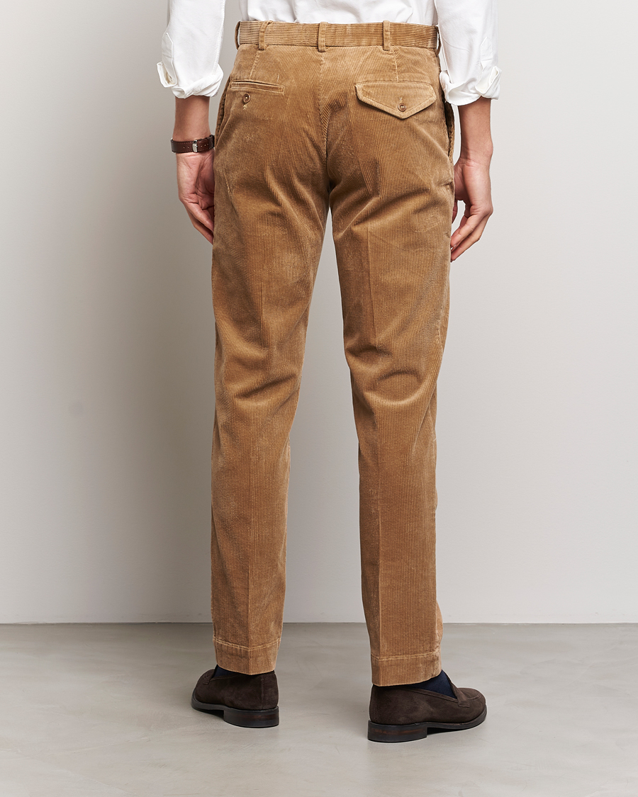 Uomini | Pantaloni | Polo Ralph Lauren | Corduroy Pleated Trousers Rustic Tan